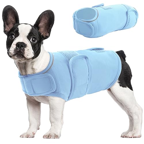 AOFITEE Hund Weste Winddicht Nacht Reflektierende Jacke Hund Elastische Mantel Stehkragen Hund Sweatshirt Mit Einstellbare Taille Hund Warme Mäntel von AOFITEE