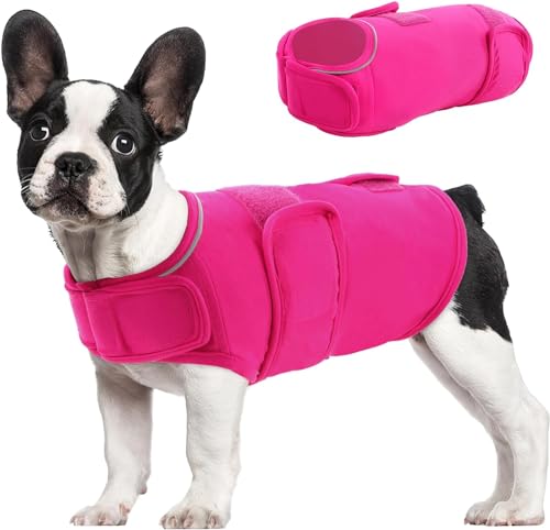 AOFITEE Hund Weste Winddicht Nacht Reflektierende Jacke Hund Elastische Mantel Stehkragen Hund Sweatshirt Mit Einstellbare Taille Hund Warme Mäntel von AOFITEE