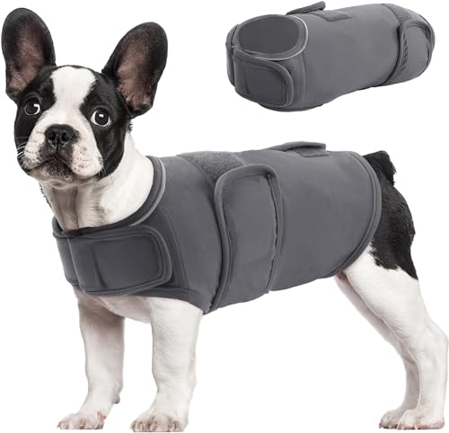 AOFITEE Hund Weste Winddicht Nacht Reflektierende Jacke Hund Elastische Mantel Stehkragen Hund Sweatshirt Mit Einstellbare Taille Hund Warme Mäntel von AOFITEE