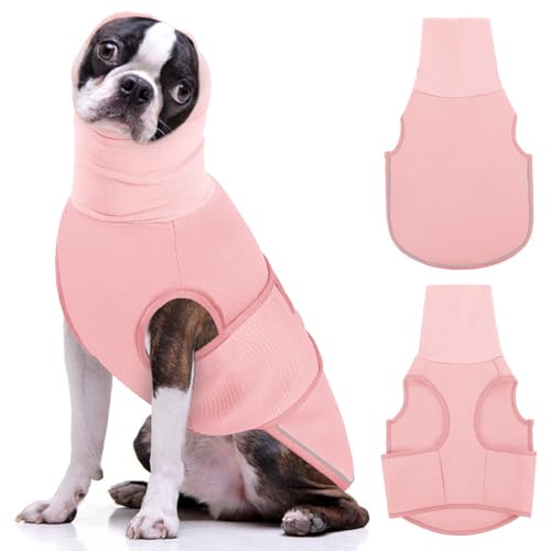 AOFITEE Hunde-Angstweste, beruhigender Kapuzenpullover für Hunde, Donnerjacke, beruhigendes Shirt für Feuerwerk, Donner, Reisen, Trennung, Geräuschblockierung und Gehörschutz von AOFITEE