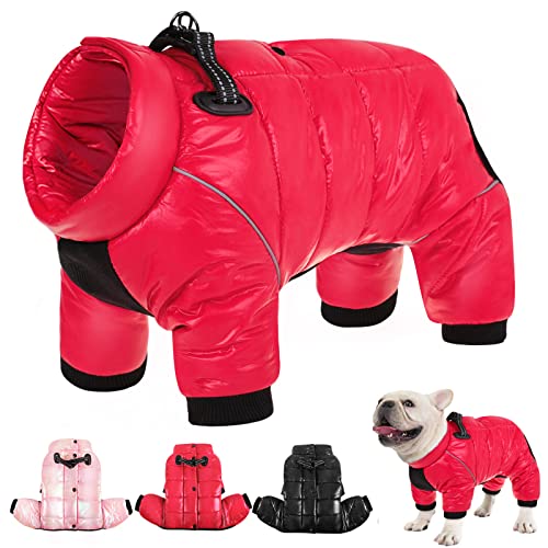 AOFITEE Hundemantel, wasserdichte Hundejacke für den Winter, kaltes Wetter Hundemäntel mit reflektierenden Streifen, Outdoor Winddichte Hundebekleidung für kleine Hunde von AOFITEE