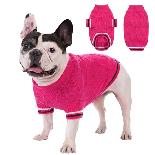 AOFITEE Hundepullover Pullover, Warme Strickpullover für kleine mittelgroße Hunde, kaltes Wetter kleine Hunde Sweatshirt Solide Katze Weihnachtspullover für Mädchen Jungen Chihuahua Yorkie Teetasse von AOFITEE