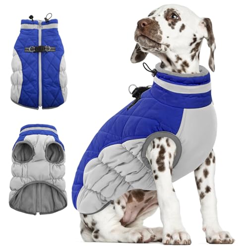 AOFITEE Kleiner Hundemantel, Warme Hundewinterjacke für Extra Kleine Hunde, Reflektierende Rollkragen-Hundeweste mit Integriertem Geschirr,wasserdichte Hundeschneejacke für Chihuahua, Yorkshire von AOFITEE