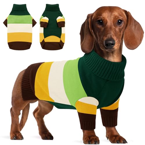 AOFITEE Kleiner Hundepullover, warmer Hundepullover für kleine Hunde, Mädchen, Jungen, Rollkragenpullover, Welpenpullover, Hunde-Sweatshirt für Herbst und Winter, dehnbare Pullover für Hunde, Yorkie, von AOFITEE