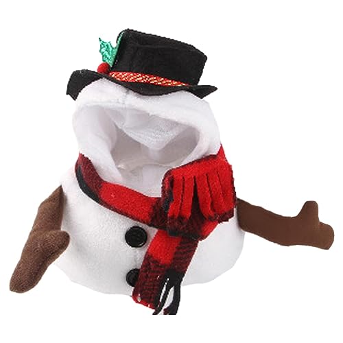 AOKLEY Haustier-Weihnachtskleidung | Cosplay Schneemann Hut Hoodie - Rot Karierte Weihnachtskostüme für Hunde, Weihnachtskostüme für Hunde, Weihnachtskleidung für Hunde, Kapuzenpullover für Katzen von AOKLEY