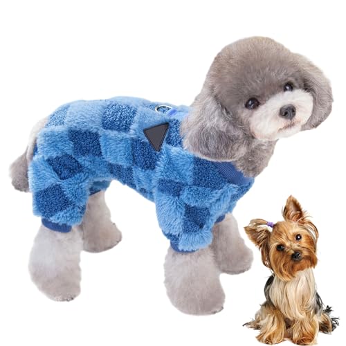 AOKLEY Hunde-Wintermantel,Warme vierbeinige Fleecejacke für Hunde - Fleecejacke für Hunde im Herbst und Winter, Hundebekleidung für kleine Hunde und Welpen von AOKLEY