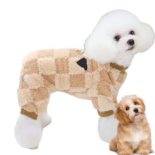 AOKLEY Hunde-Wintermantel - Warme vierbeinige kleine Hundejacke mit D-Ring | Fleecejacke für Hunde, kleine Hundejacke, Haustier-Hundekleidung für kaltes Wetter, Herbst und Winter von AOKLEY