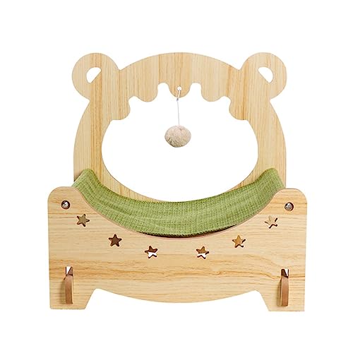 AONYAYBM Katzenbett und Katzen-Hängemattenbett, Erhöhtes Katzenbett aus Holz für Kleine Hunde, Vielseitig Einsetzbar, für Alle Jahreszeiten, Universelles Hängedesign, Großes(Large) von AONYAYBM