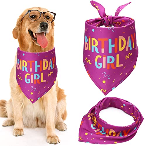 Hunde Bandana, Geburtstag Hundehalstuch, Weicher Hund Dreieck Schal, Lätzchen Zubehör Waschbar Verstellbar Haustier Halstuch Party Supplies für kleine, mittlere und große von AOOGON