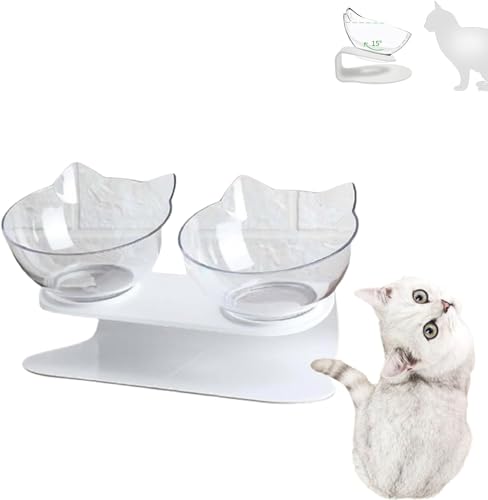 Purr Heaven Orthopädischer Katzennapf, Purr Heaven Futternäpfe für Katzen, PurrBowl Orthopädischer Katzennapf gegen Erbrechen, erhöhte Katzennäpfe (2A) von AOPOSASV