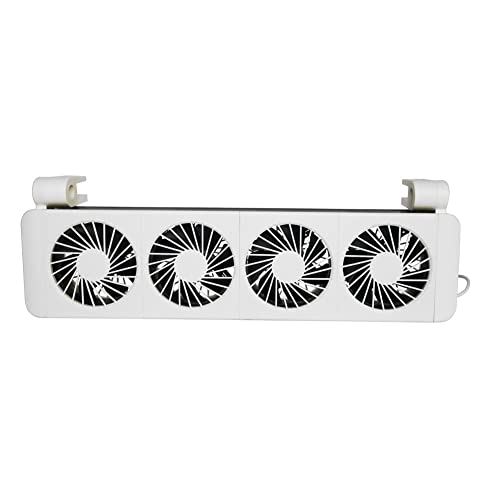 AOSEE Aquarium Lüfter, Verstellbarer Aquarium Fan Aquarium langlebiger Aquarium-Kühler, 100-240 V Einstellbarer Hang-On-Kühler für Süß- und Meerwasseraquarien Mit 6 Geschwindigkeit (4-Fan, Weiß) von AOSEE