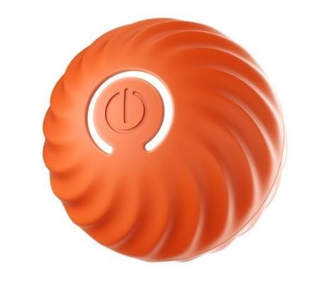 AOUZOVLI Magic Ball Hund Orange Interaktives Hundespielzeug,Hundespielzeug TPR Magic Ball Für Hunde,Hundeball Elektrisch Geeignet für Drinnen und Draußen Gegen Langeweile(Durchmesser 53 Mm) von AOUZOVLI