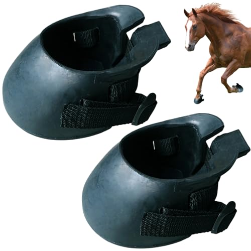 AOpghY 1 Paar Hufstiefel für Pferde Gummi -Schutzstiefel Hufstiefel Dicke Hufstiefel für Wundbewirtschaftung und Laminitis -Abszessbehandlung, L -Haustierwaren von AOpghY