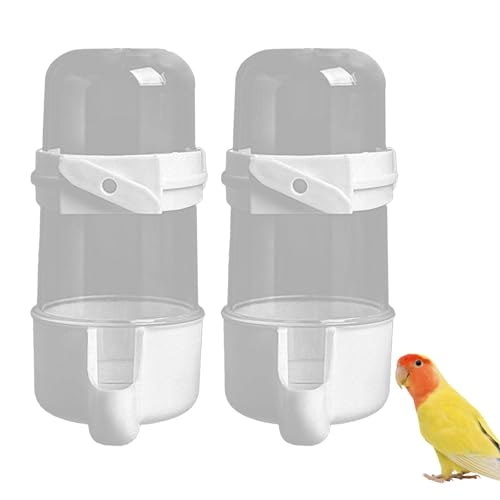 AOpghY 2 PCs Vogelwasserspender Kunststoff Vogel Wasser Feeder No Mess Vogel Lebensmittelbehälter Automatische Vogelkäfigzubehört von AOpghY