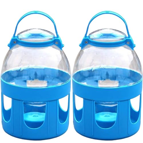 AOpghY 2pcs shileet Wasserspender für Käfig 2L Konstante Vogelwasserspender mit rotierender Schnalle leicht zu tragen Vogelkäfigzubehör von AOpghY