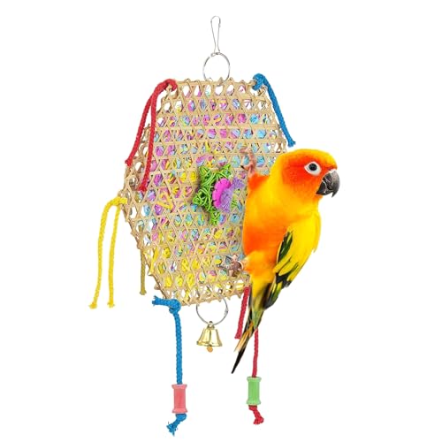 AOpghY Blockgiespielzeug bunte Papageienspielzeug hängen Vogelspielzeug Kaut & zerkleinert Vogel Futtersuche Spielzeug Vogelspielzeug für Sittiche Cockatiel kleine mittlere Vögel Haustier Vorräte von AOpghY