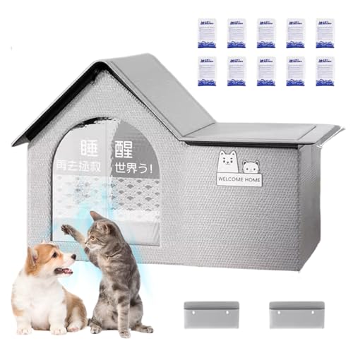 AOpghY Cat House 3 Schichten Schutzkühlkatze im Sommer 20,9 x 14 x 16,2 mit 10 Eisbeutel & 2 Baumwollbeutel perfekt für Haustiere innerhalb von 10 kg Haustierprodukten perfekt von AOpghY