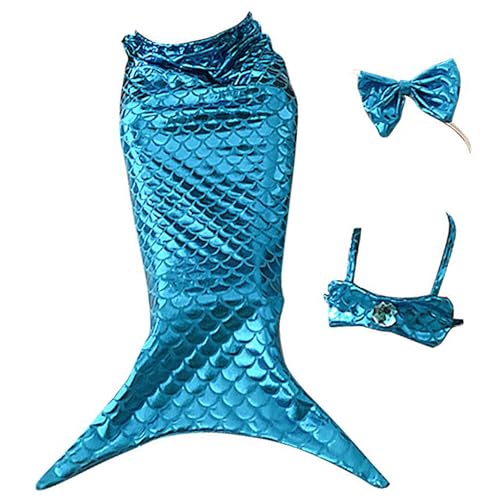 AOpghY Cat Mermaid Kostüm für Haustier 2,5-6 kg, entzückende niedliche Bikini-Katzenkleidung mit Gummiband, weicher Meerjungfrau Schwanz für Katzen Hunde-Party-Dekoration, Blaue Haustierwaren von AOpghY