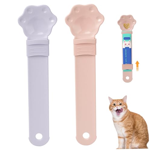 AOpghY Cat Strip Feeder 2pcs Hygienische Fütterung Katzenstreifen Squeeze Labor Labour-sparende Katzenfutter Scoop Food Grade Katzenfutterlöffel mit hängenden Lochstil2 Haustierbedarf von AOpghY