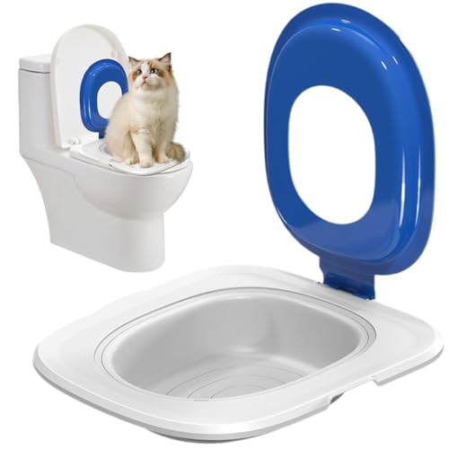 AOpghY Cat Toilet Trainer Kit Abnehmbarer Katzen-Toilettentrainer-Toilettentraining für Katzen Töpfchen-Toilettentraining Kit Anti-Rutsch Katzenstrauder-Box Trainer Haustier täglicher Notwendigkeiten von AOpghY