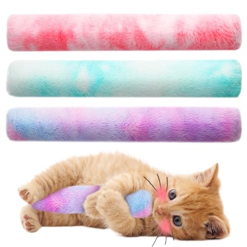 AOpghY Catnip Toys 3pcs 15 bissbeständige Katzenminen Spielzeug für Katzen Interaktive Katzenkicker -Spielzeugzahn -Reinigung Katzenspielzeug Bunte Katzenplüschspielzeug Catinctive -Spielzeuge von AOpghY