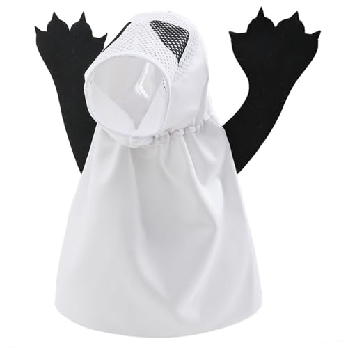 AOpghY Hunde Halloween Kostüm süßes Haustier Ghost Kostüm mit atmungsaktivem Mesh Eyes Polyester Hundegeisterkostüm mit verstellbarem Loop-and-Hook-Riemen, XS-Haustierwaren von AOpghY