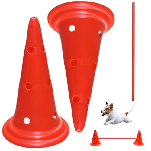 AOpghY Hundeagilities Ausrüstung Height & Breite Einstellbare Hundebastelungskurs umfasst 2 Zapfen und 1 Cross Bar Outdoor Hinterhof Hundeagilities Kurs Hundeagilities Ausrüstung von AOpghY