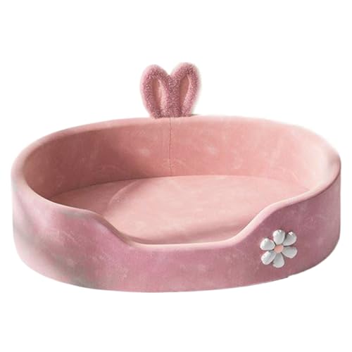 AOpghY Hundebett 20x14x5 runde Prinzessin Hundebett mit Kaninchenohr und glätseliger Boden Boden weicher hautfreundlicher Waschsofa für kleine mittelgroße Hunde Haustier Gegenstände von AOpghY