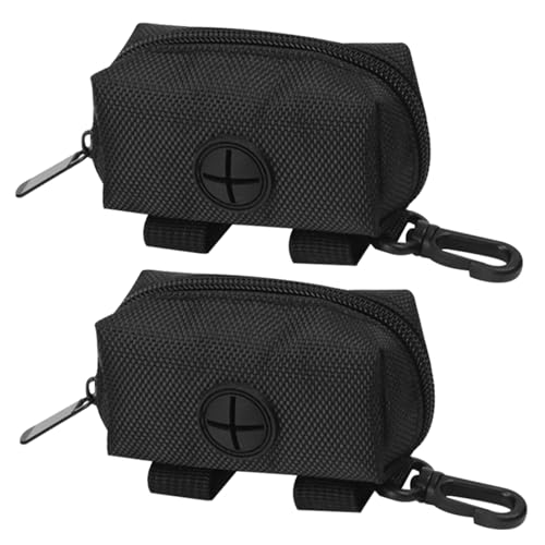 AOpghY Hundekotbeutel Spender 2pcs wasserdichte Hundeabfallbeutel Spender mit Reißverschluss ＆ Carabiner Clip Müllsack -Spender Fits für jeden Hunde -Leinen Haustierbedarf von AOpghY