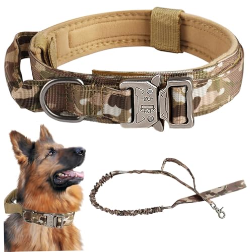 AOpghY Hundekragen und Leinen setzen EIN verstellbares Nylon Heavy Duty Hundekragen mit Griff und Metallschnalle für Hunde mit einem Gewicht zwischen 22,5 und 32,5 kg (l) Haustierartikeln von AOpghY