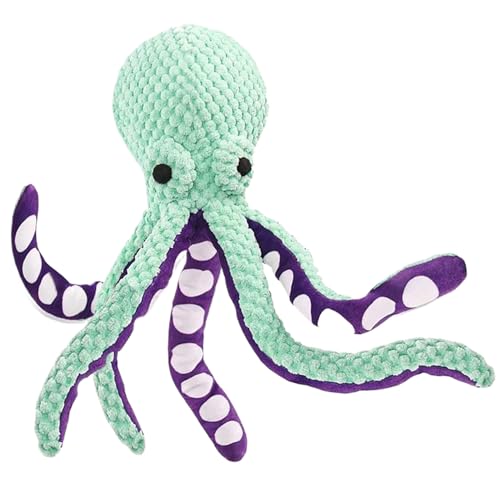 AOpghY Hundespielzeug mit Oktopus-Motiv, niedliches interaktives Quietschspielzeug, weiches, unzerstörbares Hundespielzeug, 32 x 8,6 cm, tragbares Kauspielzeug für Hunde, Haustierartikel von AOpghY