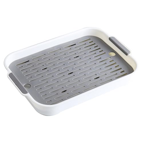 AOpghY Kaninchendrüsenschale 2 Tier Rabbit Müllkasten Plastik Rechteckige Hasen Haustier Toilette 9.7x14.4x2 von AOpghY