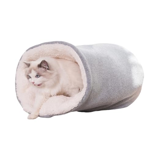 AOpghY Katze Schlafsack Weiche Plüsch 15x13 Zoll Katzen Winter Schlafsack, 360 ° Wrap Hideaway Catbett Höhle leicht zu lagern Welpenbett für Innenkatzen und Welpen Katzenartikel. von AOpghY