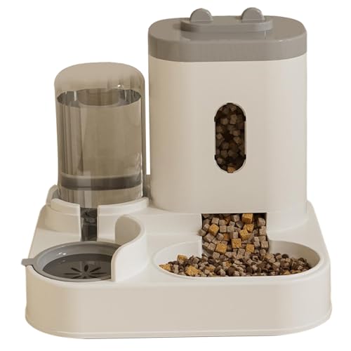 AOpghY Katzenfutter- und Wasserspender 2 in 1 automatische Katzenfuttermittel Wasserer Abnehmbarer Katzenfutter und Wasserschale Setzen von AOpghY