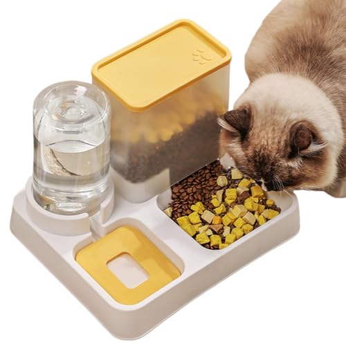 AOpghY Katzenfutter- und Wasserspender integriert Großvolumen Automatische Katzenfutterautomaten transparent abnehmbar waschabable Easy Nachfüll -Haustier -Feeder für Katzen Hunde Haustierprodukte von AOpghY