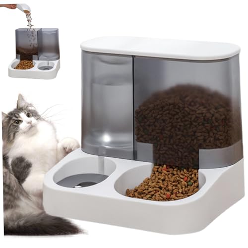 AOpghY Katzenfutter- und Wasserspender integriert Großvolumen Automatische Katzenfutterdiener transparent abnehmbar waschabable einfache Nachfüllung Pet Feeder Pet Supplies Essentials Essentials von AOpghY