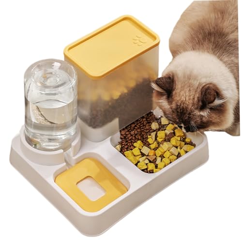 AOpghY Katzenfutter- und Wasserspender integriert Großvolumen Automatische Katzenfutterdiener transparent abnehmbar waschabable einfache Nachfüllung Pet Feeder Pet Supplies Essentials Essentials von AOpghY