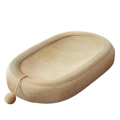 AOpghY Katzenkratzer 3 in 1 Sisal Cat Kratzplatte, 22 ovaler Katzenkratzer mit Spielzeugkugeln Keine Trümmer Kratzerresistent Beute BEISCHEN Anti-Skid CAT Crocker TEILGEWARTE von AOpghY