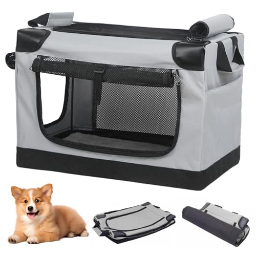 AOpghY Katzenträger mit waschbarer Matte, 20x14x14 Comply Callapsible Cat Carrier für den Transport, atmungsaktive tragbare weiche große Katzenträger Haustier tägliche Notwendigkeiten von AOpghY