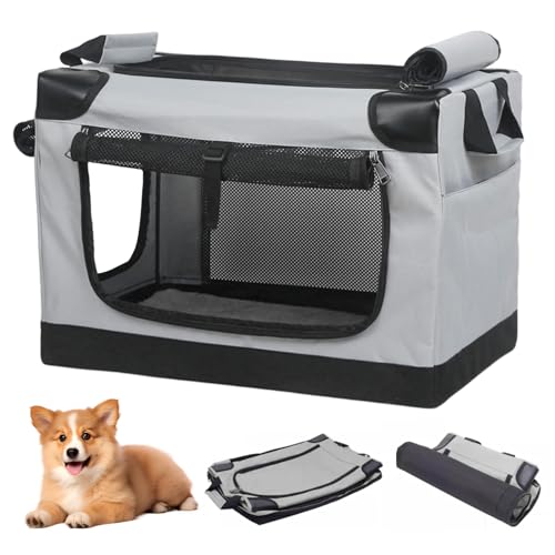 AOpghY Katzenträger mit waschbarer Matte, 20x14x14 Comply Craltlapsible Cat Carrier für den Transport, atmungsaktive tragbare weiche große Katzenträger Kittensoft-Seite Carrier von AOpghY