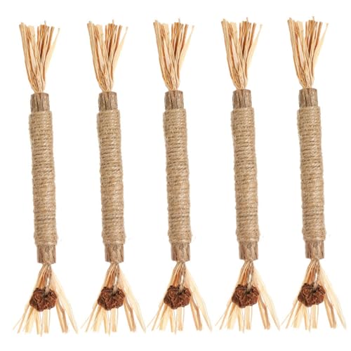 AOpghY Silvervine für Katzen 5pcs natürliche Zutaten Katzenminze Sticks Safe Katzenkauenspielzeug für Katzen Zahnpflegezähne Reinigung und Spannungsfreisetzung Haustiervorräte von AOpghY