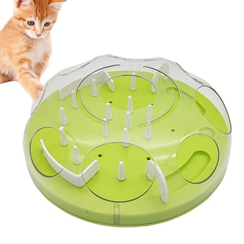 Cat Slow Feeder DIY abtrennbare Katzenpuzzle -Feeder 12x5in Katze Behandlungsspender Interaktiver ABS CAT Puzzle Spielzeugkatze Lieferungen Haustier Vorräte von AOpghY