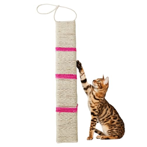 Katzenkratzer 17.7x3.2x0,7 Zoll Hanging Cat Kratzplatte Vertikale Katzenkratzmatte mit Hangseil Kratzpolster für Katzen zufällige Farbe Haustier Vorräte von AOpghY