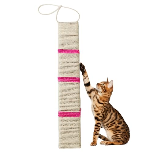 AOpghY Katzenkratzer 17.7x3.2x0,7 Zoll Hanging Cat Kratzplatte Vertikale Katzenkratzmatte mit Hangseil Kratzpolster für Katzen zufällige Farbe Haustier Vorräte von AOpghY