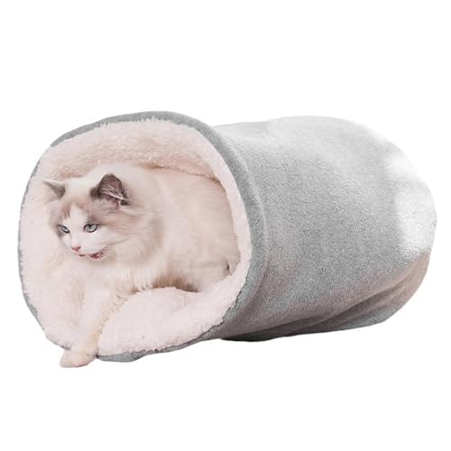 Katzentunnelbett 18,1 x 14,6 Zoll Tunnel und Bett Polarfleece-Katzenhöhle Satisfy Animal Nature Katzenbett Pflegeleichter Katzenschlafsack Betten und Möbel von AOpghY