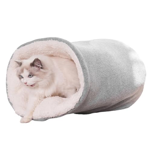 Katzentunnelbett 18,1 x 14,6 Zoll Tunnel und Bett Polarfleece-Katzenhöhle Satisfy Animal Nature Katzenbett Pflegeleichter Katzenschlafsack für Haustierartikel im Innenbereich von AOpghY