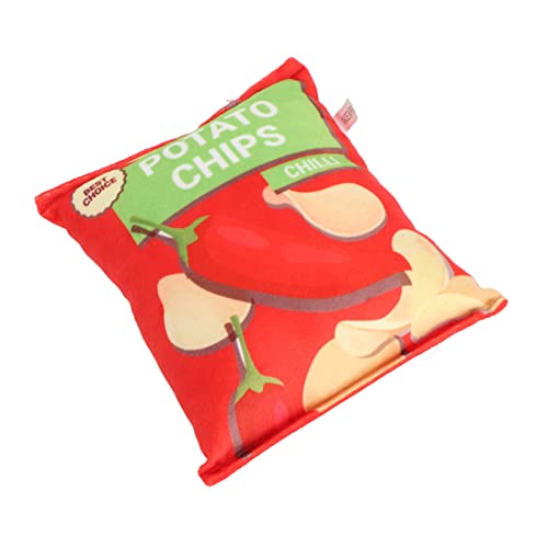 APANSHJY Quietschspielzeug for Hunde, Linderung von Langeweile, eingebautes Rasselpapier, sicheres, bissfestes Hundespielzeug in Snacktüte for zu Hause for Hunde(Size:Chili Red) von APANSHJY