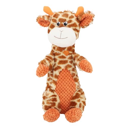 APANSHJY Quietschspielzeug for Hunde aus Plüsch, interaktive Tierform vertreibt Langeweile, for kleine, mittelgroße und große Hunde, kaubare Zahnreinigung (#1)(Size:Giraffe) von APANSHJY