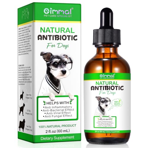 60ML Natürliche Antibiotika für Hunde, Hund Antibiotika unterstützt Juckreiz Hautentlastung - Haut & Fell Hefeinfektionsbehandlung, Hund Antibiotika für Hautinfektionen, Harnwegsinfekt von APCKFLEE