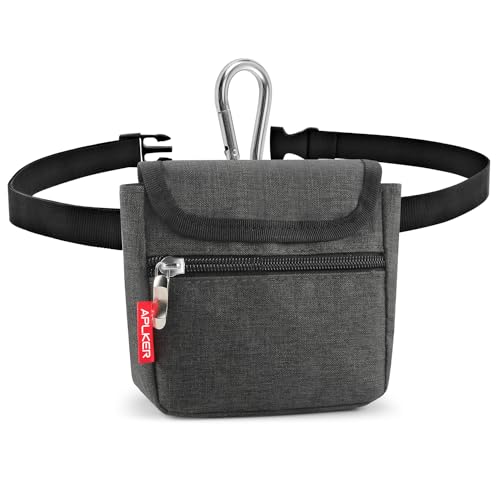 APLKER Leckerli-Tasche für kleine Hunde zum Training mit Magnetverschluss, Metallclip, Hüftgurt, Leckerli-Tasche für Spaziergänge, tragbare Welpen-Leckerli-Snack-Taschen, Belohnungstasche von APLKER